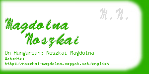 magdolna noszkai business card